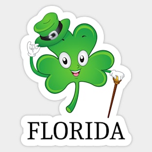 St Patrick's  Irish Shamrock florida, Irish Gift for Wife Sticker